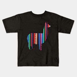 Llama Inca Textile South American Native Pattern Kids T-Shirt